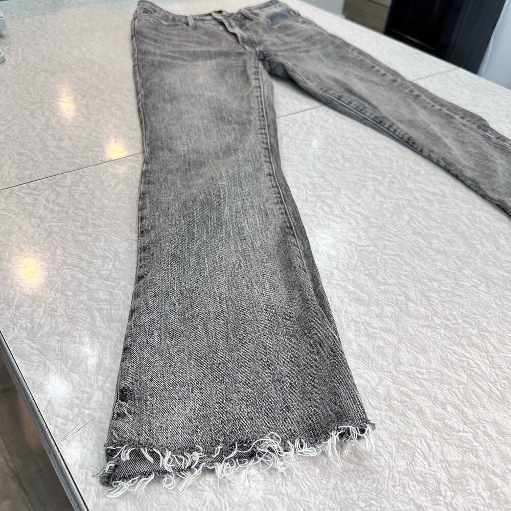 Dear John Rough Hem Stonewashed Black + White Straight Leg Jeans Size 25 - Picture 3 of 16